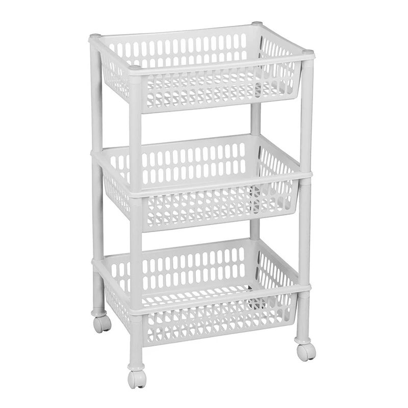 Plaukts ar riteņiem. 294 mm x 685 mm x 29 mm. balts